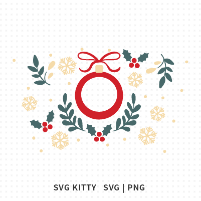 Christmas Ornaments Starbucks Wrap SVG Cut File