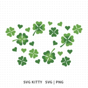 Clover Hearts Starbucks Wrap SVG Cut Files