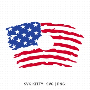 Distressed American Flag Starbucks Wrap SVG Cut File