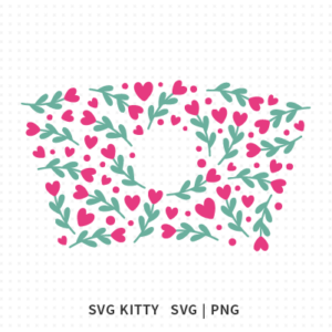 Love Flowers Starbucks Wrap SVG Cut file