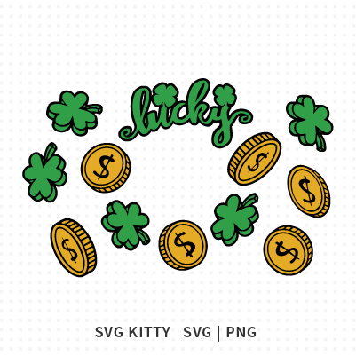St Patricks Lucky Starbucks Wrap SVG Cut File