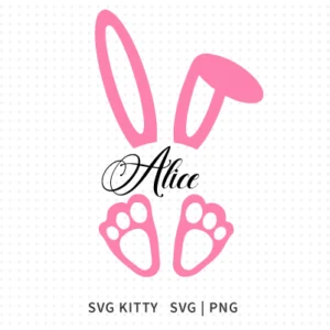 Easter Bunny Split Monogram SVG Cut File