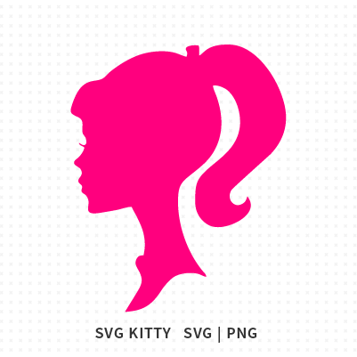 Barbie Head Silhouette SVG Cut File
