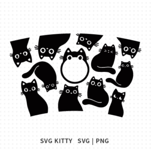 Black Cats Starbucks Wrap SVG Cut Files