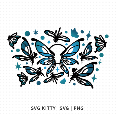 Butterfly Fairy Starbucks Wrap SVG Cut Files