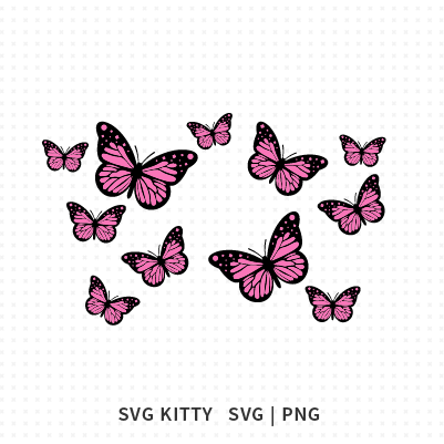 Butterfly Starbucks Wrap SVG Cut Files