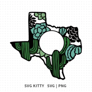 Cactus Texas Map Starbucks Wrap SVG Cut Files
