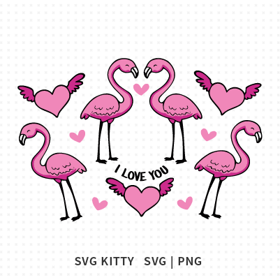 Flamingo Love Starbucks Wrap SVG Cut Files