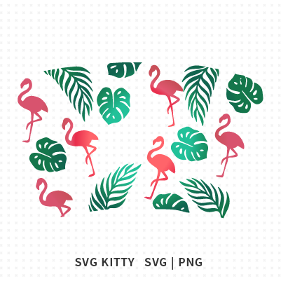 Flamingo Starbucks Wrap SVG Cut Files