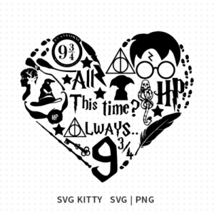 Harry Potter Heart SVG Cut File