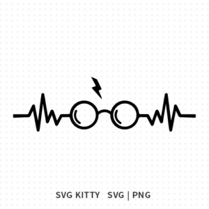 Heart Beat Harry Potter Glasses SVG Cut File