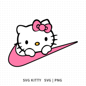 Hello Kitty Nike Logo SVG Cut Files