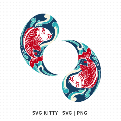 Koi Fish Starbucks Wrap SVG Cut Files