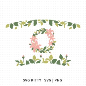 Lily Wreath Starbucks Wrap SVG Cut Files