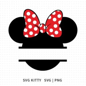 Minnie Head Monogram SVG Cut File