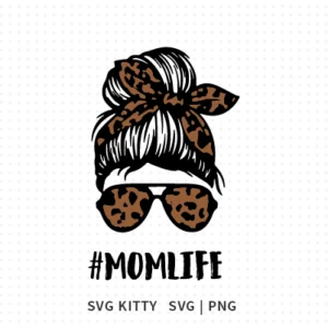 Mom Life Leopard SVG Cut File