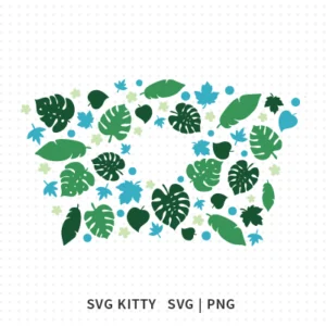 Monstera Leafs Starbucks Wrap SVG Cut Files