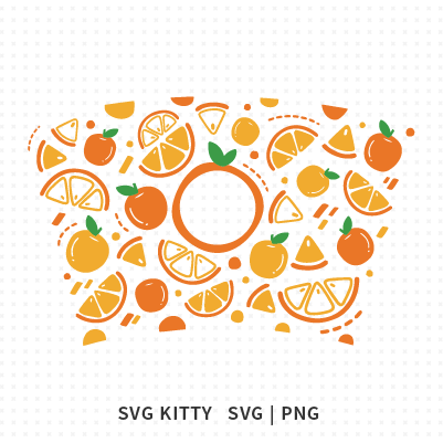 Oranges Starbucks Wrap SVG Cut Files