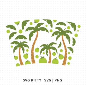 Palm Trees Starbucks Wrap SVG Cut Files
