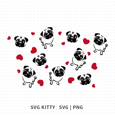 Pugs Starbucks Wrap SVG Cut Files