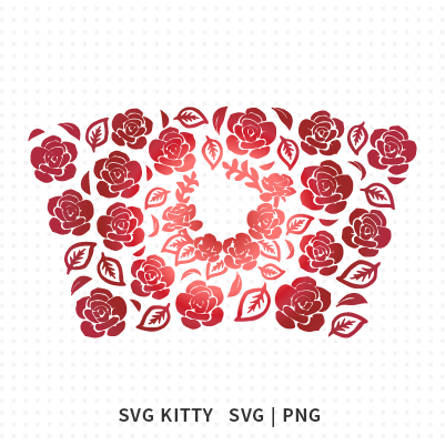 Roses Starbucks Wrap SVG Cut Files