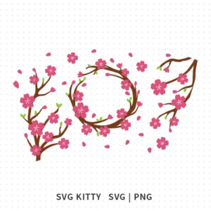 Sakura Starbucks Wrap SVG Cut Files