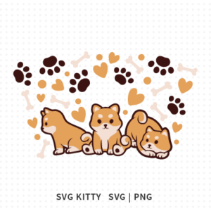 Shibas Starbucks Wrap SVG Cut Files