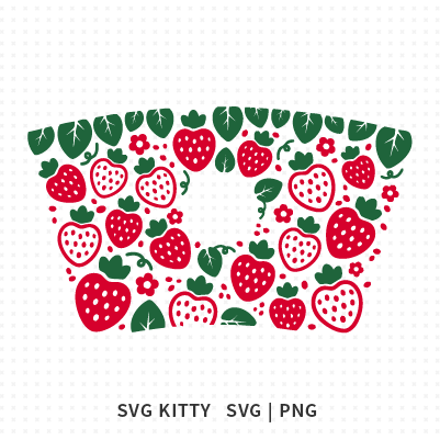 Strawberry Starbucks Wrap SVG Cut Files