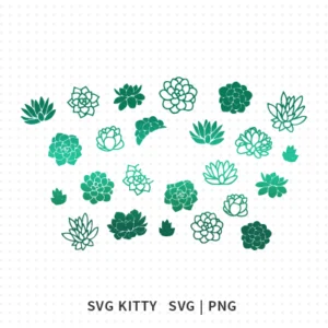 Succulent Starbucks Wrap SVG Cut Files