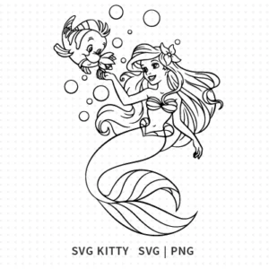Ariel Flounder SVG Cut File