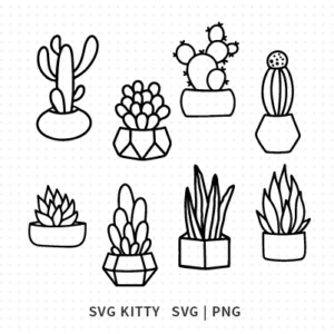 Cactus and Succulent SVG Cut File