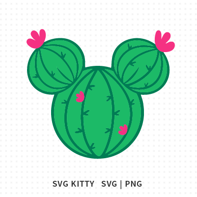 Cactus Mickey Head SVG Cut File