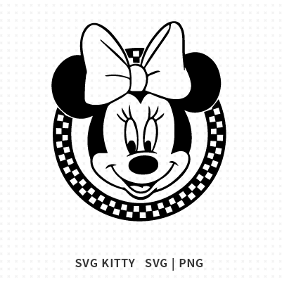 Checkered Minnie Mouse SVG Cut File