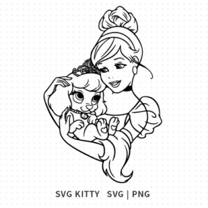 Cinderella and Palace Pet SVG Cut File