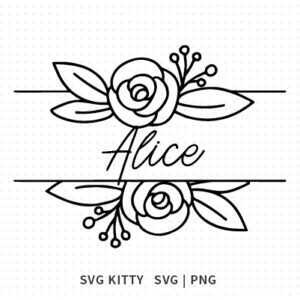 Floral Monogram SVG Cut File