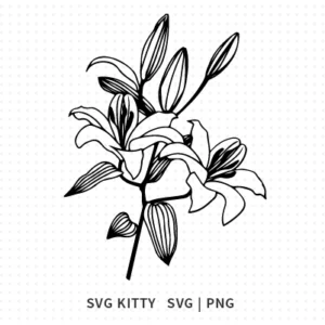 Lily Flower SVG Cut File