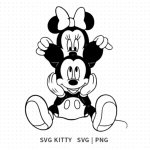 Minnie Holding Mickeys Ears SVG Cut File