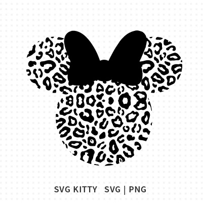 Minnie Mouse Leopard Head SVG Cut File