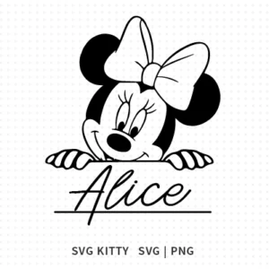 Minnie Mouse Monogram SVG Cut File