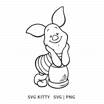 Piglet Outline SVG Cut File