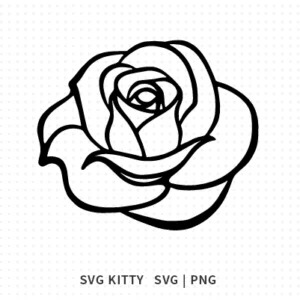 Rose Outline SVG Cut File
