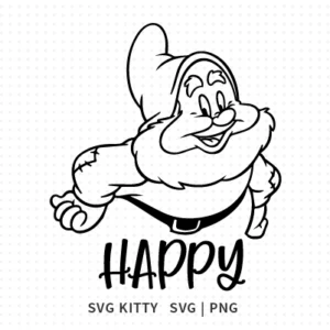 Seven Dwarfs Happy SVG Cut File