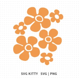 Simple Retro Flower SVG Cut File