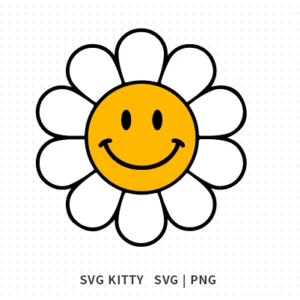 Smiley Face Flower SVG Cut File