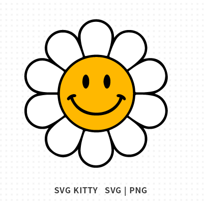 Smiley Face Flower SVG Cut File