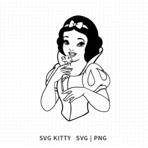 Snow White Outline SVG Cut File