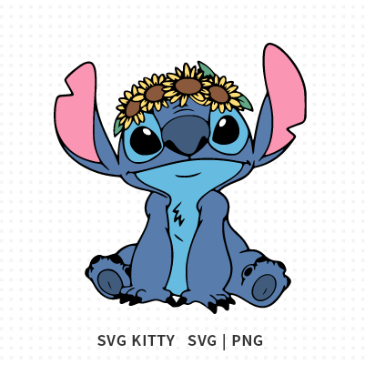 Stitch Sunflower SVG Cut File