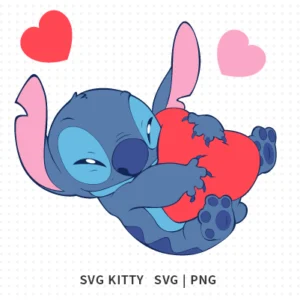 Stitch Valentine SVG Cut File