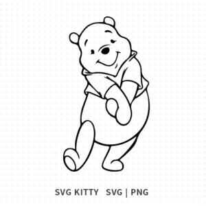 Winnie The Pooh Outline SVG Cut File