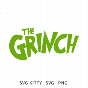 Green stylized the Grinch logo svg in bold cartoon lettering designed as a clean SVG cut file.
